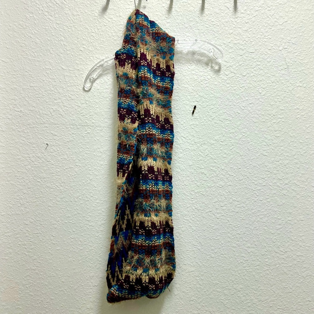 🆕 Brown, Aqua, Purple and White Circle Scarf